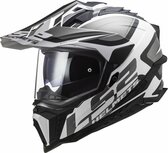 LS2 MX701 Explorer Adventure helm Alter mat zwart wit