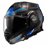 LS2 FF901 Advant X systeemhelm Spectrum zwart titanium blauw