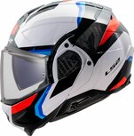 LS2 FF910 Advant II systeemhelm Triple wit blauw rood