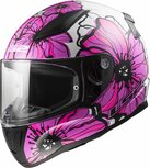 LS2 FF353 Rapid II integraalhelm Poppies roze