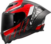 LS2 FF807 Dragon integraalhelm Trax glans rood carbon