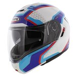 Caberg Systeemhelm Levo Sonar glans wit blauw rood motorhelm - maat S
