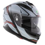 AGV K7 motorhelm Jaeger glans zwart zilver rood
