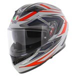 AGV K3 motorhelm Space mat wit blauw rood