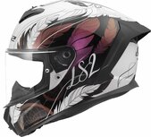 LS2 FF820 Rapid III helm Boho glans wit zwart paars