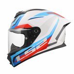 LS2 FF820 Rapid III helm Hyper glans wit blauw rood