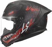 LS2 FF820 Rapid III helm Kaiju II mat zwart rood wit