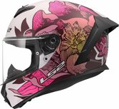 LS2 FF820 Rapid III helm Poppies II glans wit roze