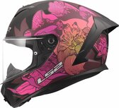 LS2 FF820 Rapid III helm Poppies II mat zwart roze