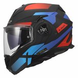 LS2 FF901 Advant X systeemhelm Nova mat zwart rood blauw