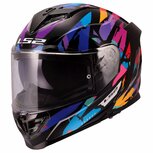 LS2 FF818 Storm III helm Kaos glans zwart paars blauw