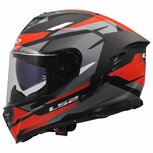 LS2 FF818 Storm III helm Komai mat zwart rood