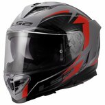 LS2 FF818 Storm III helm Dynamo glans grijs rood