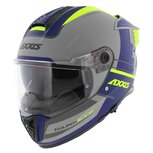 Axxis Hawk SV Evo Integraal helm Daytona C2 mat grijs blauw geel