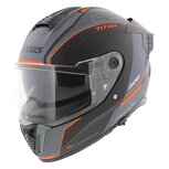 Axxis Hawk SV Evo Integraal helm Titan B4 mat zwart oranje grijs