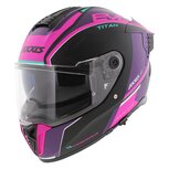 Axxis Hawk SV Evo Integraal helm Titan B8 mat zwart roze paars