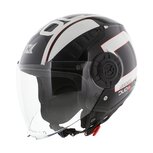 Axxis Metro S jethelm Duo glans zwart wit - Maat XXS - Goedkope kinder scooterhelm / motorhelm