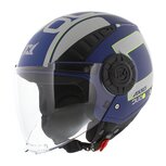 Axxis Metro S jethelm Duo mat blauw - Maat XXS - Goedkope kinder scooterhelm / motorhelm