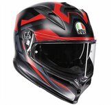 AGV K7 motorhelm Glimpse mat zwart rood