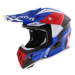 Airoh Aviator Ace 2 crosshelm Shield glans blauw wit rood