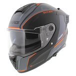 Axxis Hawk SV Evo Integraal helm Titan B4 mat zwart oranje grijs