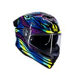 AGV K5 motorhelm Viverna blauw paars geel