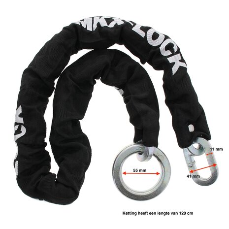 MKX-lock kettingslot Loop+U-lock ART4 120cm 