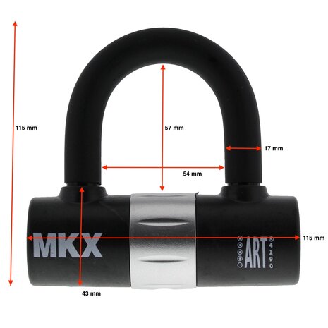 MKX-lock kettingslot Loop+U-lock ART4 120cm 