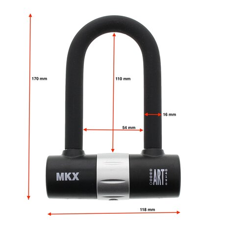 MKX-Lock Kettingslot ART4 120cm lang schrijfremslot