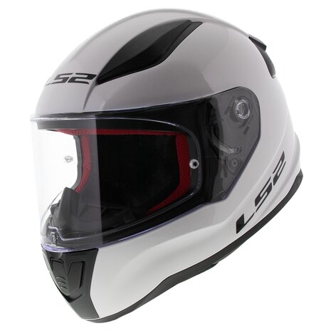 LS2 FF353 Rapid mini Single Mono glans wit - Maat kinder S = 47-48 CM