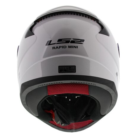 LS2 FF353 Rapid mini Single Mono glans wit - Maat kinder S = 47-48 CM