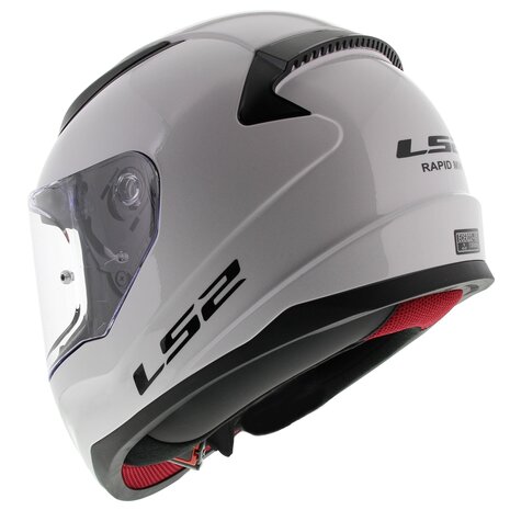 LS2 FF353 Rapid mini Single Mono glans wit - Maat kinder S = 47-48 CM