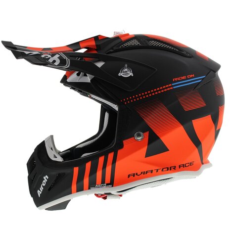 Airoh Aviator Ace crosshelm Nemesi mat oranje
