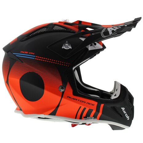 Airoh Aviator Ace crosshelm Nemesi mat oranje