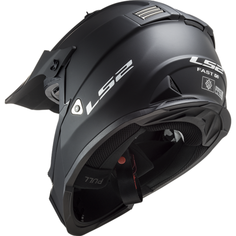 LS2 Crosshelm MX437 Fast EVO Single Mono mat zwart