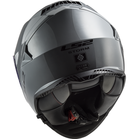 LS2 FF800 Storm motorhelm Single mono nardo grey - Maat XS