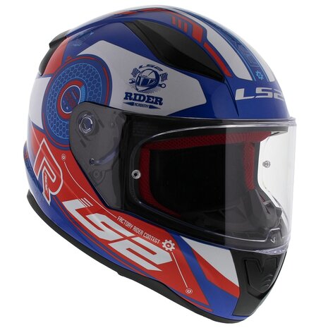 LS2 FF353 Rapid Stratus glans blauw rood wit