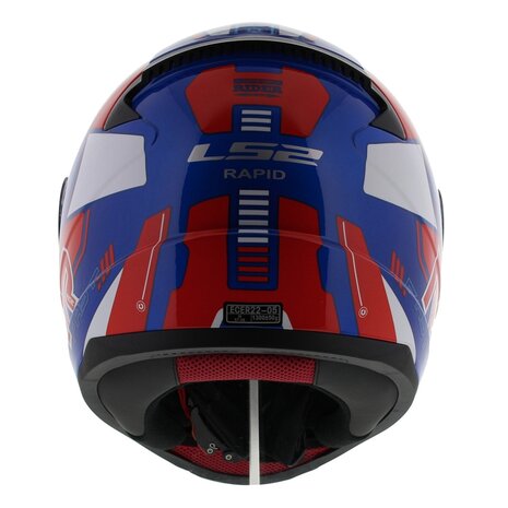 LS2 FF353 Rapid Stratus glans blauw rood wit