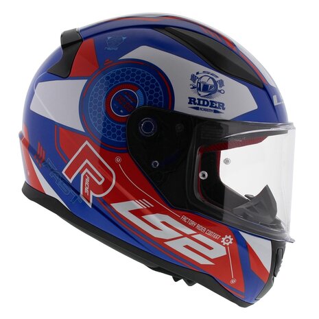 LS2 FF353 Rapid Stratus glans blauw rood wit