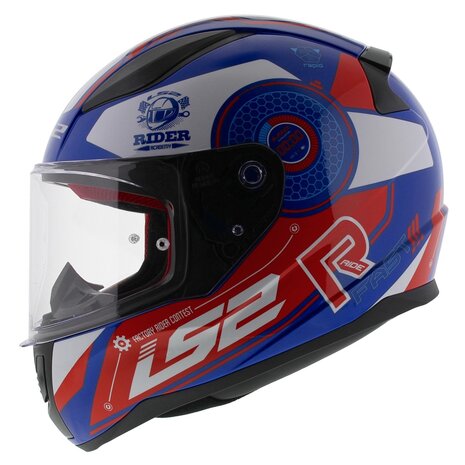LS2 FF353 Rapid Stratus glans blauw rood wit