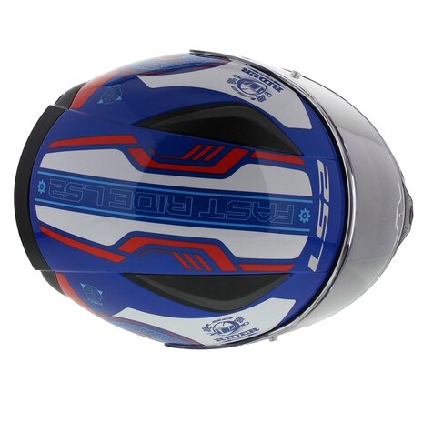 LS2 FF353 Rapid Stratus glans blauw rood wit