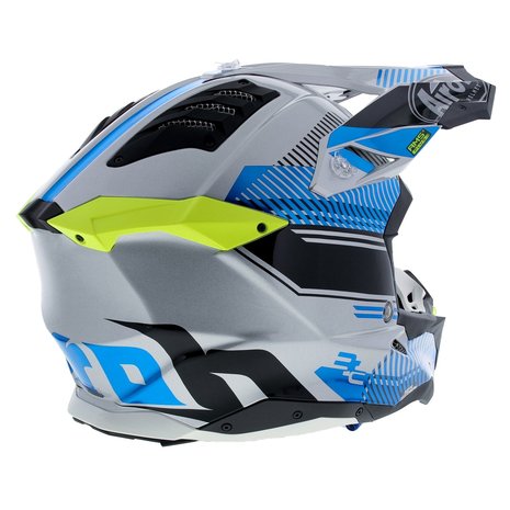 Airoh Aviator 3 AMS² Wave glans zilver blauw geel