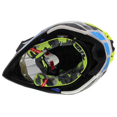 Airoh Aviator 3 AMS² Wave glans zilver blauw geel