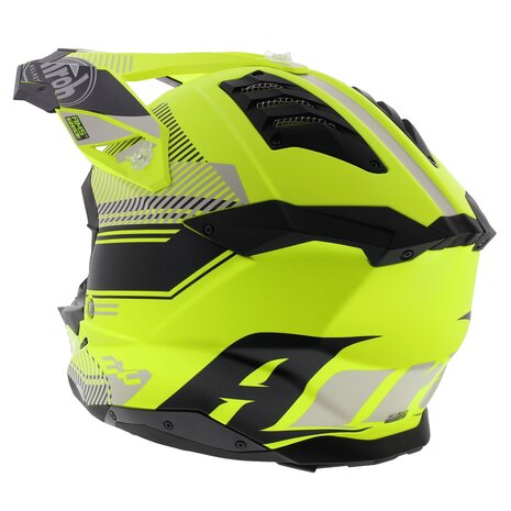 Airoh Aviator 3 AMS² Wave mat geel zwart grijs