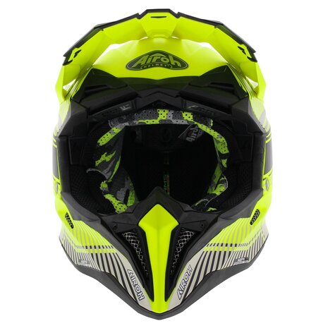 Airoh Aviator 3 AMS² Wave mat geel zwart grijs