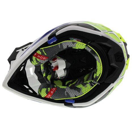 Airoh Aviator 3 AMS² Rampage glans blauw wit fluo geel
