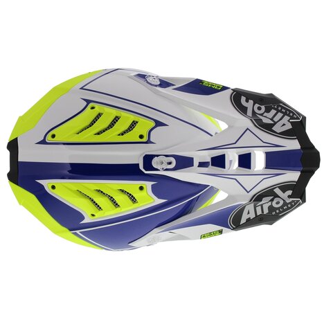 Airoh Aviator 3 AMS² Rampage glans blauw wit fluo geel