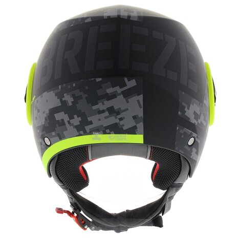 Vemar Breeze jethelm Camo mat zwart grijs fluor geel