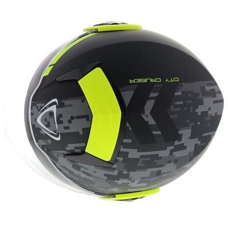 Vemar Breeze jethelm Camo mat zwart grijs fluor geel