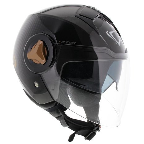 Vemar Breeze jethelm Radar zwart goud - Helmspecialist